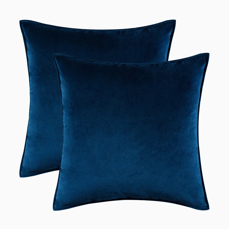 Velvet Cushion Cover Set — Tailored Piping, Set of 2 — Lifestyle 9