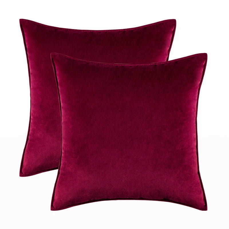 velvet-cushion-cover-set-tailored-piping-set-of-2#Colour_Red wine