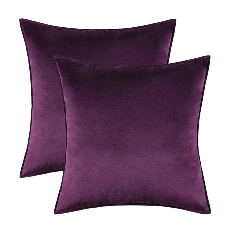 Velvet Cushion Cover Set — Tailored Piping, Set of 2 — Lifestyle 3