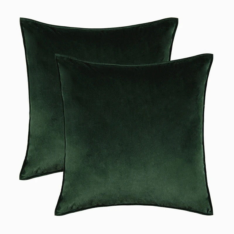 Velvet Cushion Cover Set — Tailored Piping, Set of 2 — Lifestyle 4