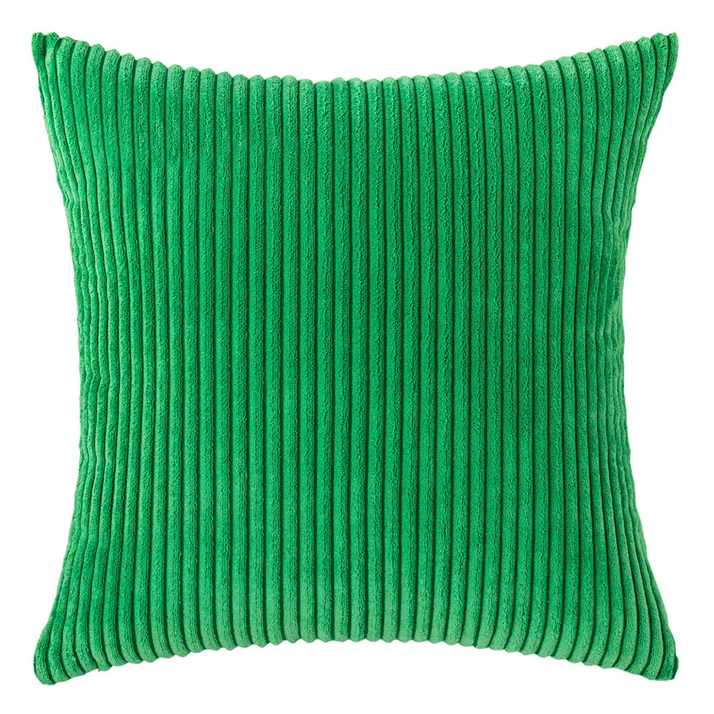 Wide-Wale Corduroy Cushion Cover — Ribbed Striped Texture — Lifestyle 6