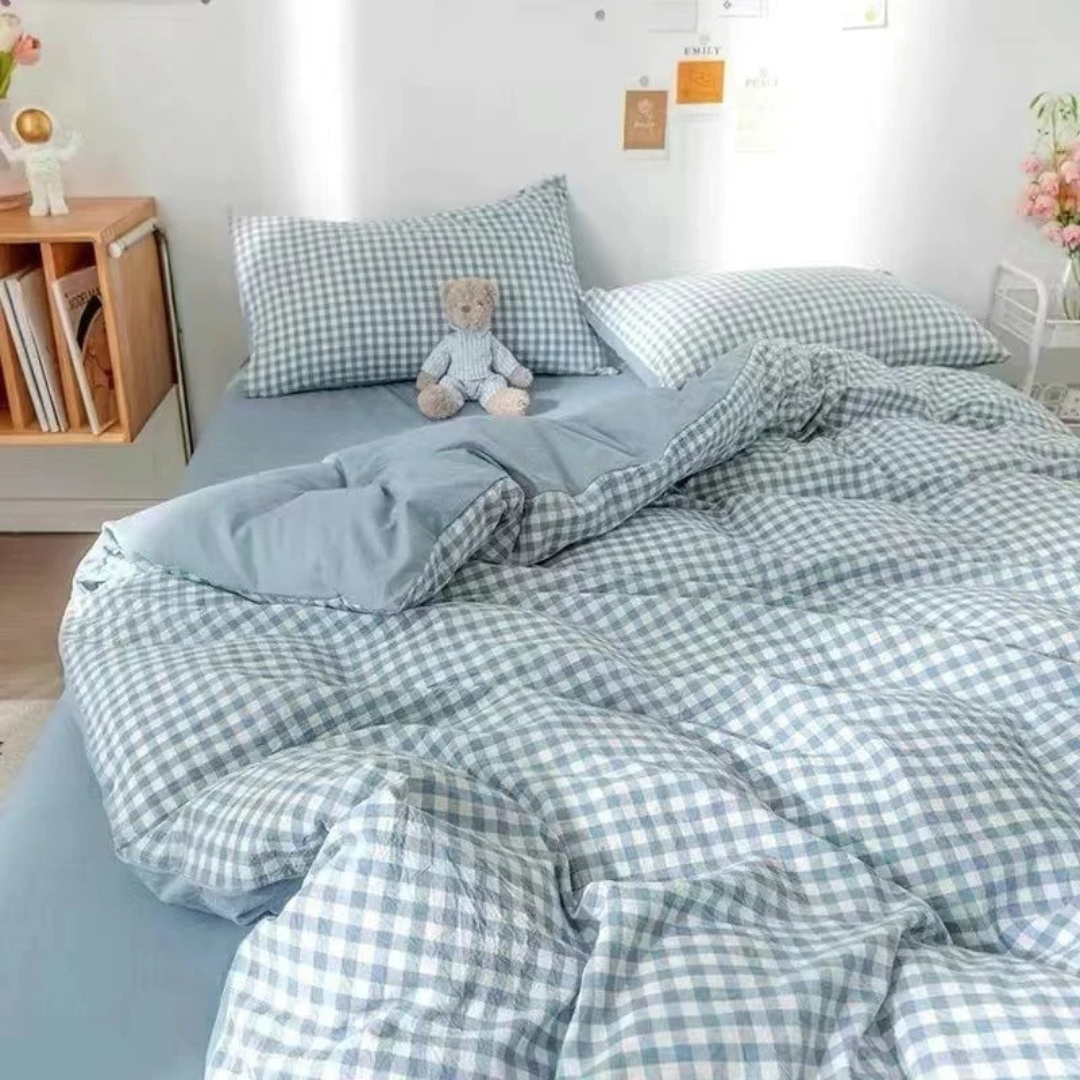 Avocado Print Quilt Cover — Cotton-Blend Botanical Bedding — Lifestyle 1