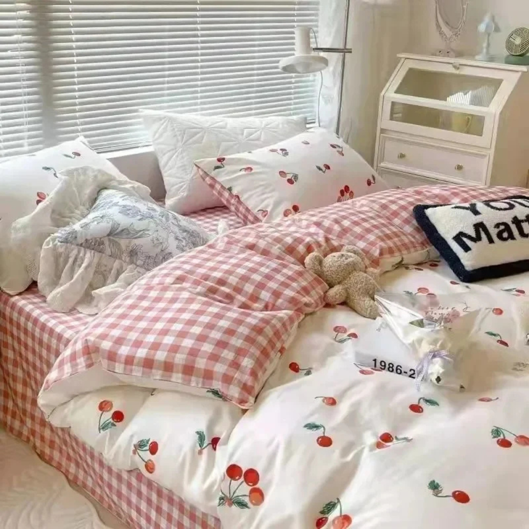 Avocado Print Quilt Cover — Cotton-Blend Botanical Bedding — Lifestyle 6