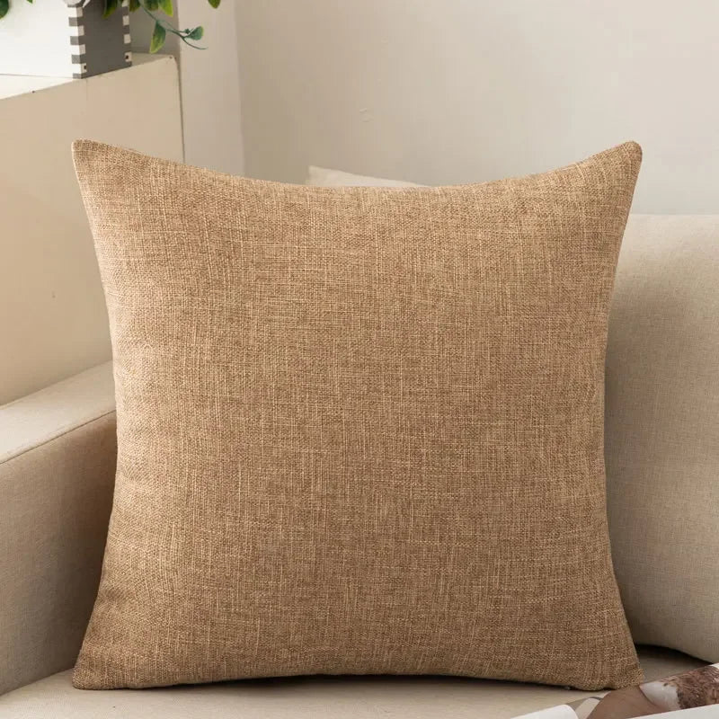 Linen-Look Decorative Cushion — With Inner Insert — Detail