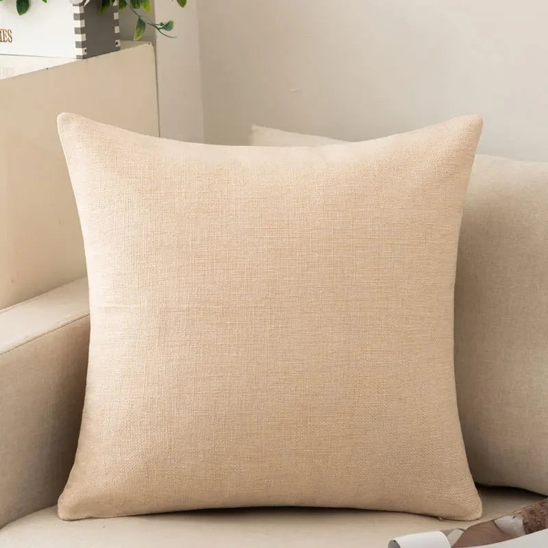 Linen-Look Decorative Cushion — With Inner Insert — Lifestyle 6