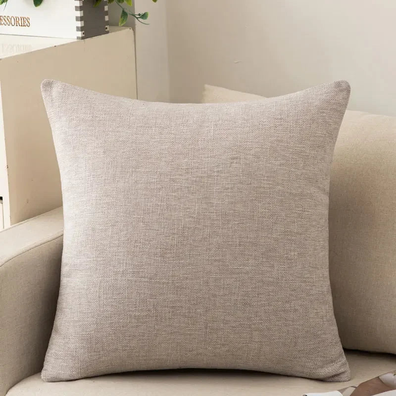 Linen-Look Decorative Cushion — With Inner Insert — Front view