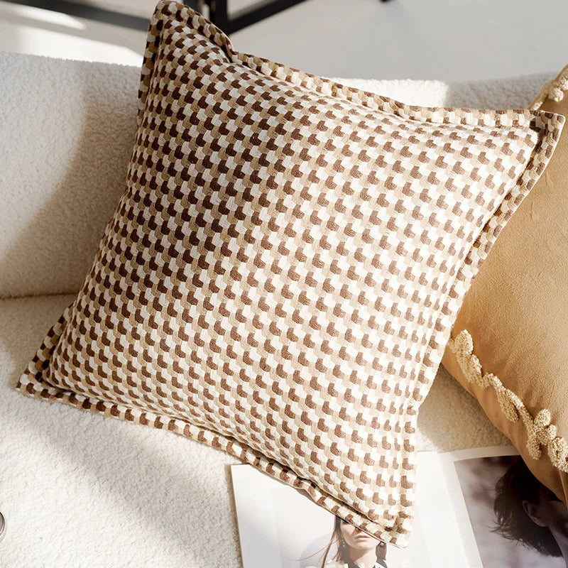 Geometric Tufted Cushion Cover — Scandi Accent Cover — Lifestyle 3