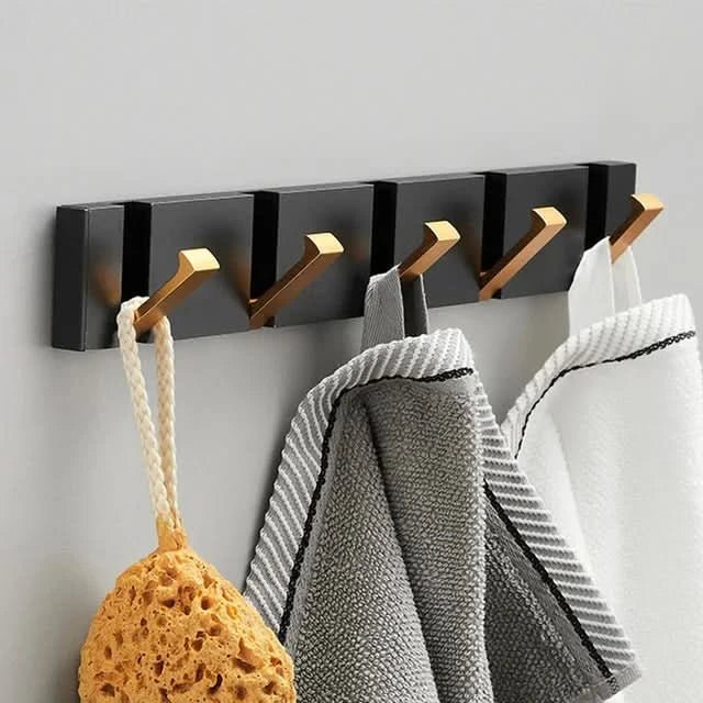 Stainless Steel Retractable Hook Rack — Wall-Mounted Organiser — Lifestyle 4