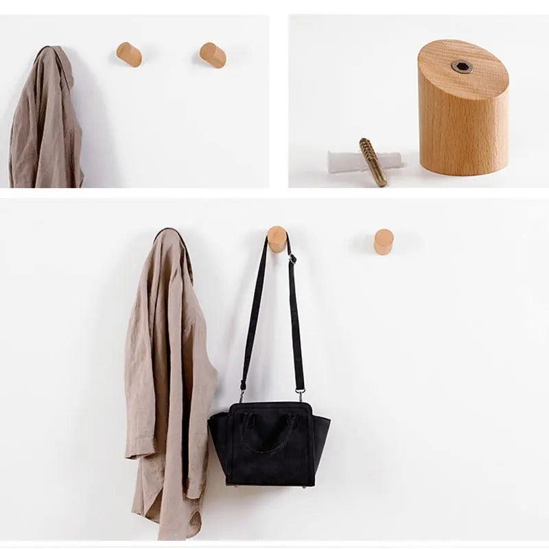 Angular Timber Wall Hook — Modern Geometric Peg — Lifestyle 5