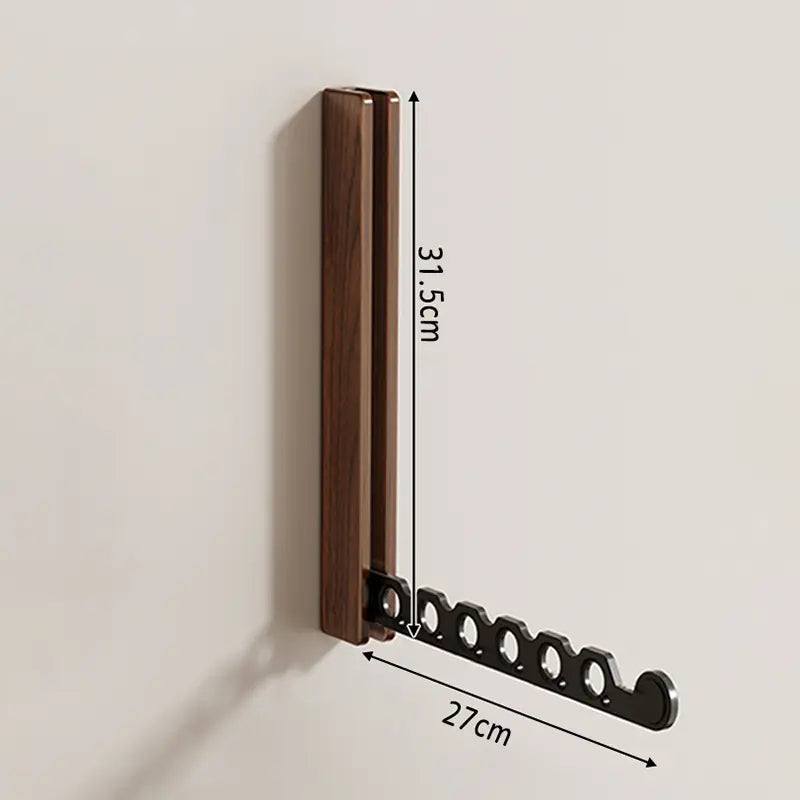 Collapsible Timber Hanger Rail — Folding Wall-Mount Rack — Lifestyle 7