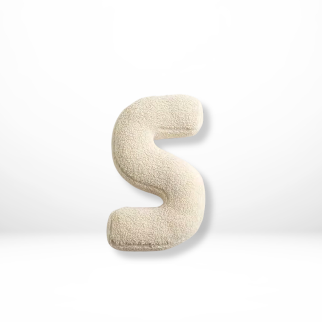 Velvet Alphabet Letter Cushion — Decorative A-Z Lettering — Lifestyle 9