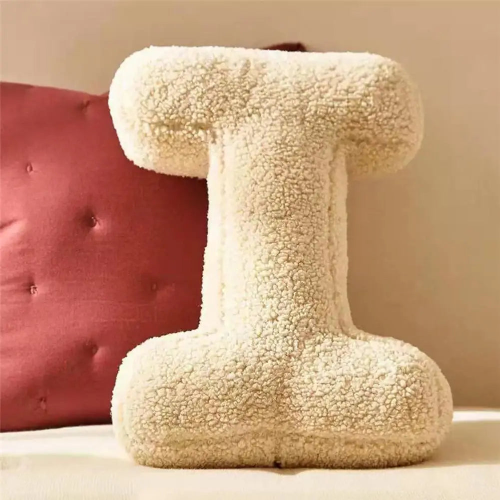 Velvet Alphabet Letter Cushion — Decorative A-Z Lettering — Lifestyle 4