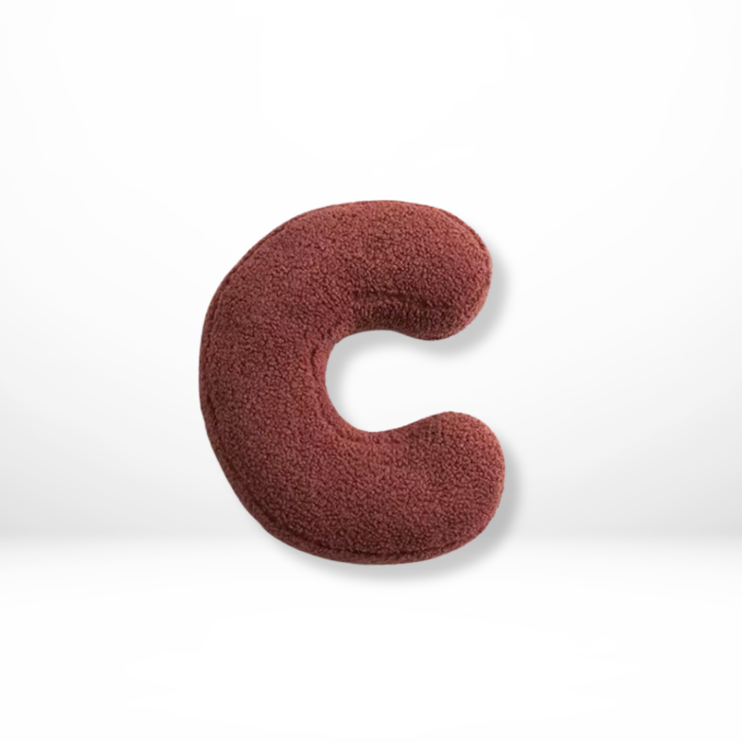 Velvet Alphabet Letter Cushion — Decorative A-Z Lettering — Lifestyle 6