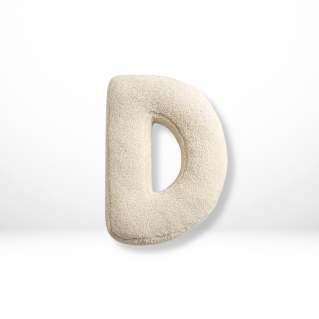 Velvet Alphabet Letter Cushion — Decorative A-Z Lettering — Lifestyle 7