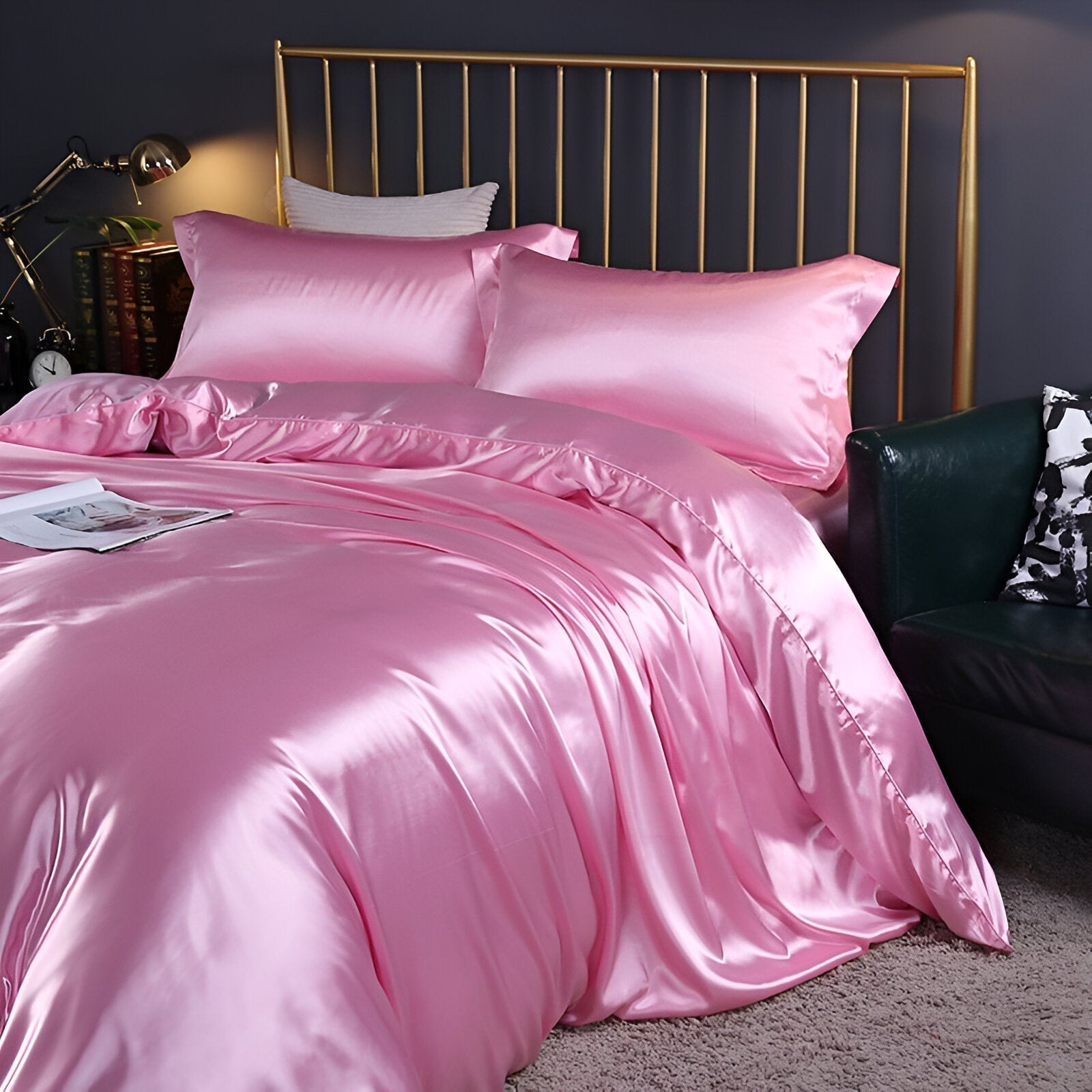 Lavender Duvet Cover Set — Silky-Soft 3-Piece Bedroom Ensemble — Lifestyle 6