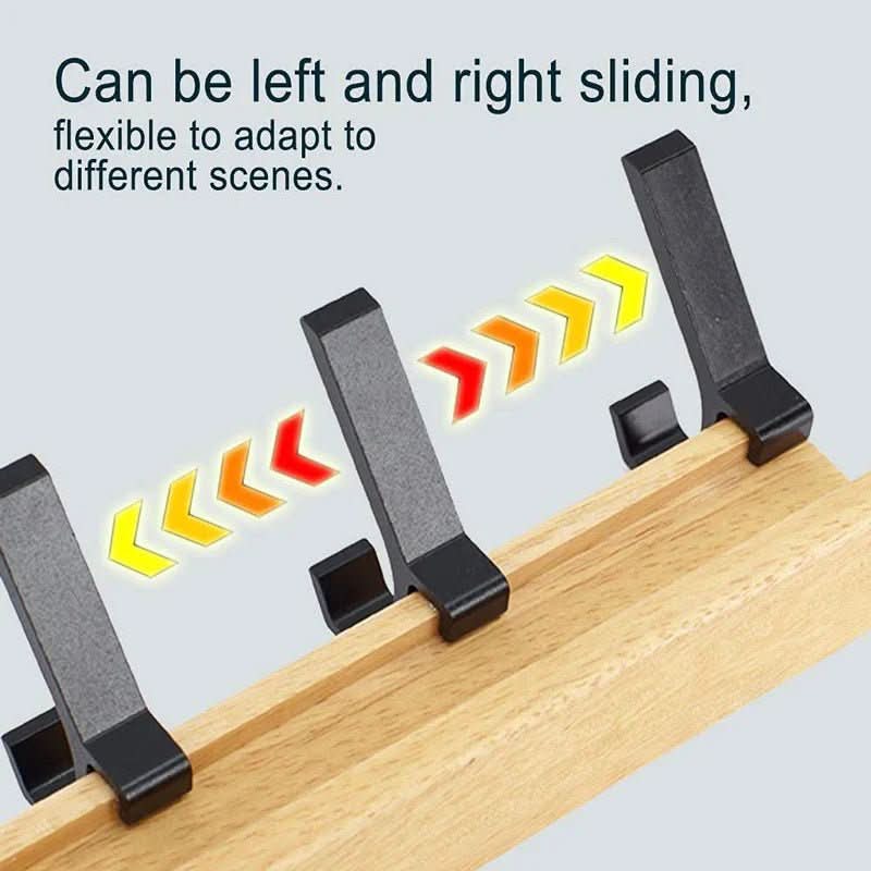 Adjustable Timber Hook Rack — Scandi Wall Organiser — Lifestyle 3