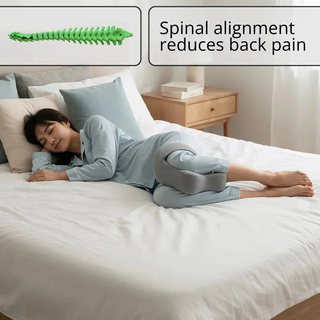 Memory Foam Sleep Pillow with Adjustable Strap in Grey for Enhanced Comfort and Support — Lifestyle 3
