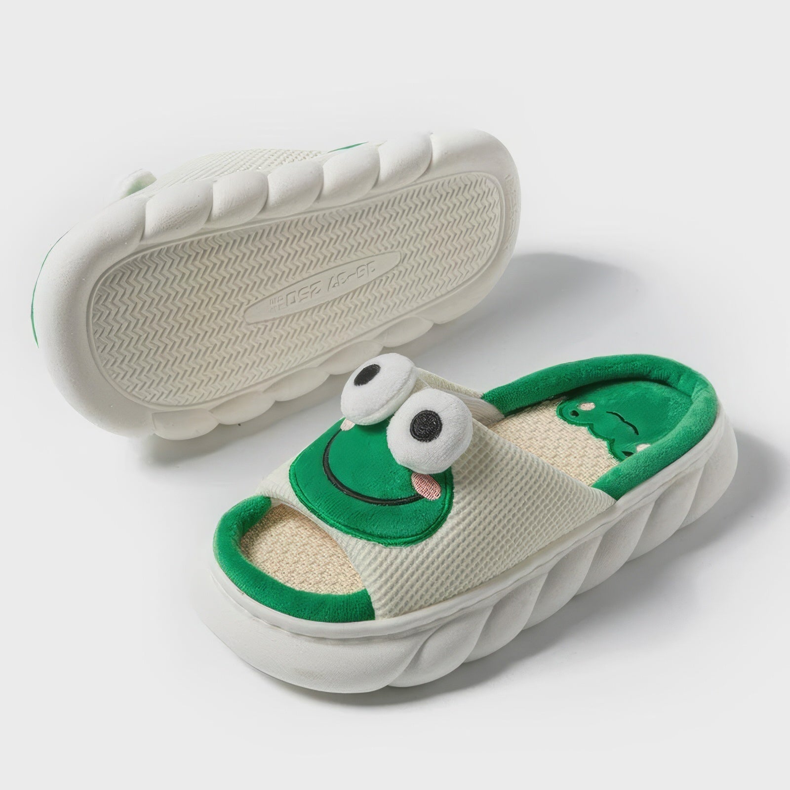 Frog 3D Slipper — Plush Indoor Footwear for Around-the-House Wear — Lifestyle 1