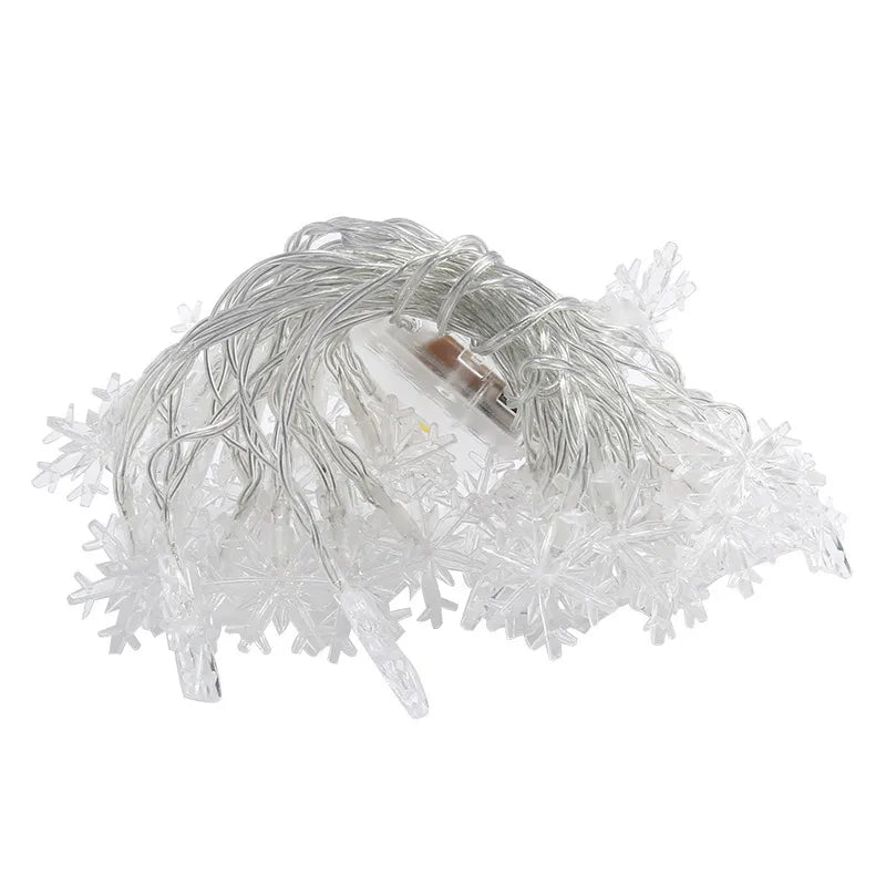 LED Snowflakes String Lights — Warm LED Mood Lighting for Bedside — Lifestyle 4