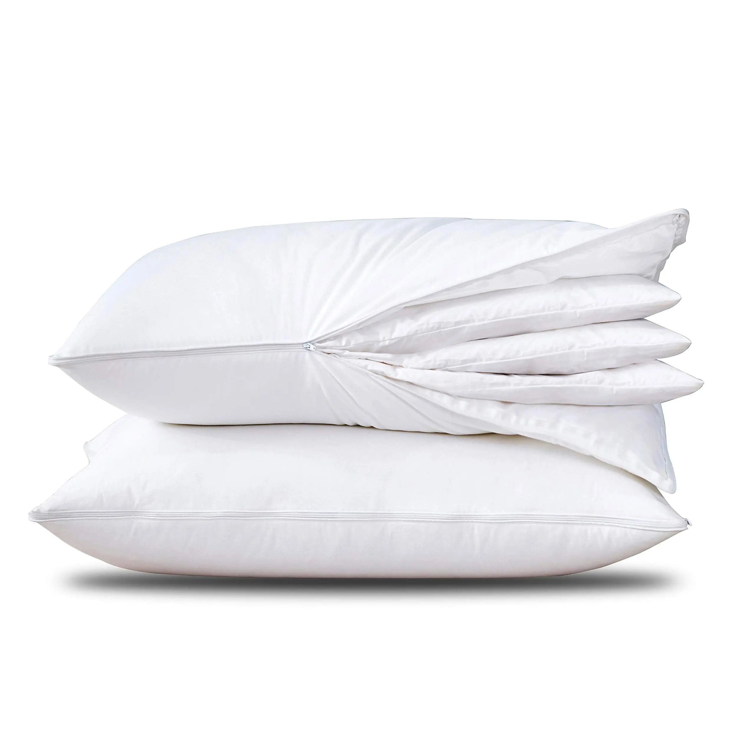 Adjustable Layered Cooling Pillow for Comfortable Sleep - White, 19x29" (50x75cm) — Lifestyle 9