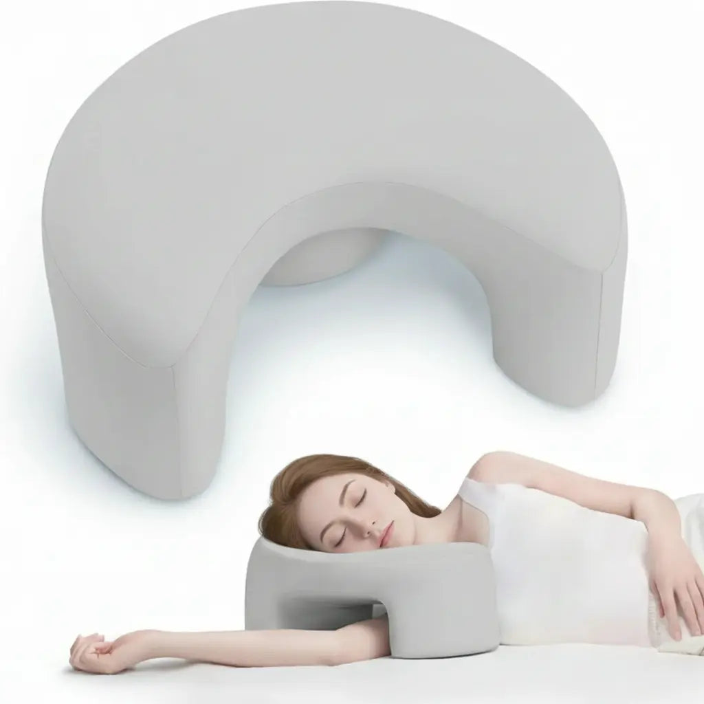Arm Support Pillow for Comfortable Sleep - Available in Sky Blue, White, and Light Gray — Lifestyle 11