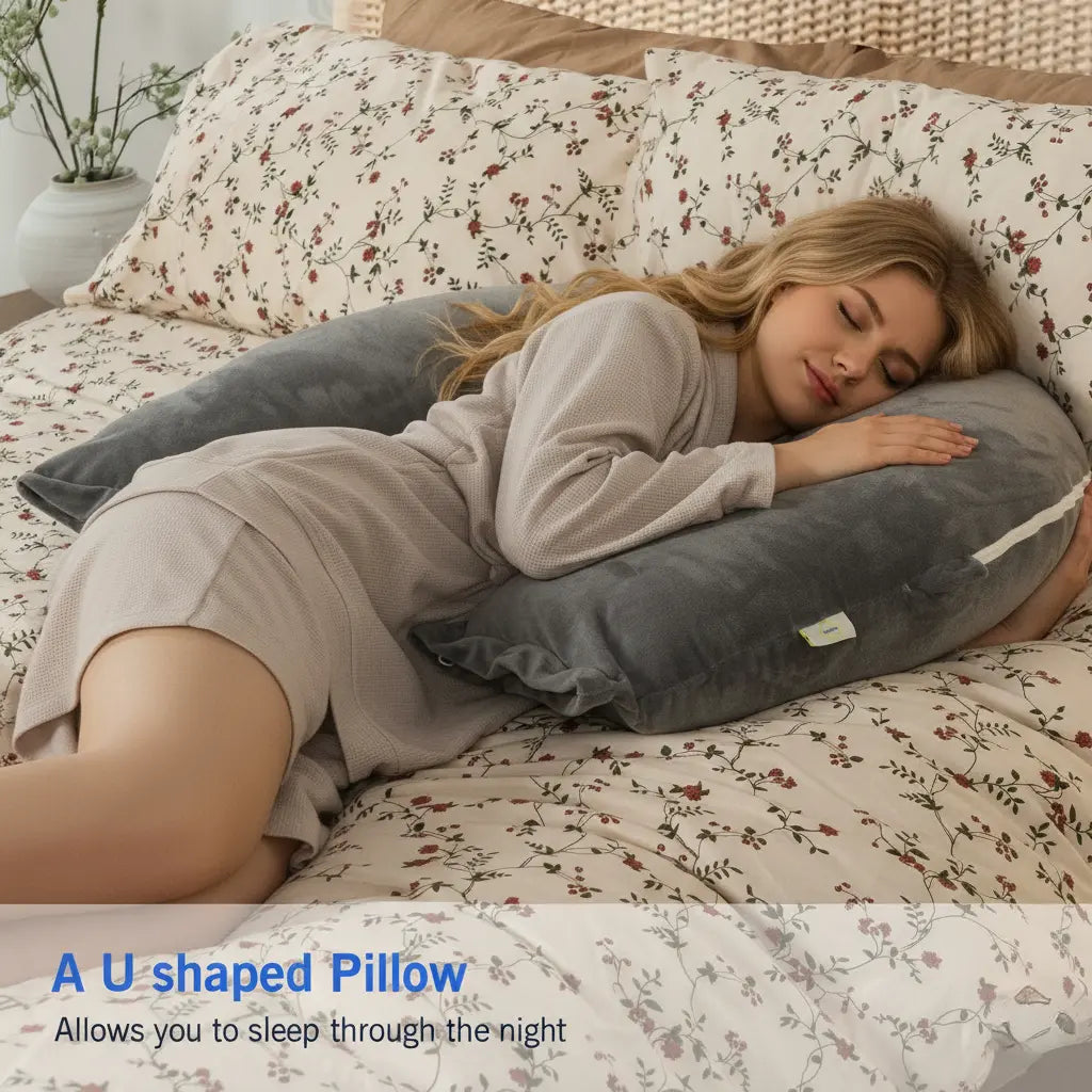 Comfortable Reading Pillow for Relaxation and Support in Grey, Navy Blue, Light Blue, and Dark Purple — Lifestyle 5