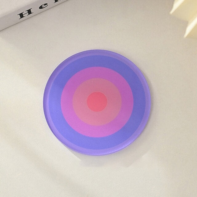Round Gradient Acrylic Coaster — Decorative Accent for Considered Styling — Lifestyle 7