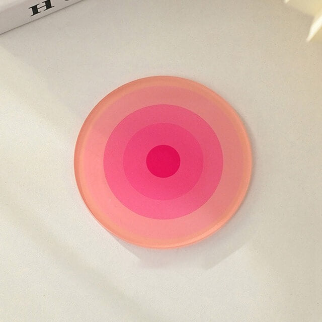 Round Gradient Acrylic Coaster — Decorative Accent for Considered Styling — Lifestyle 8