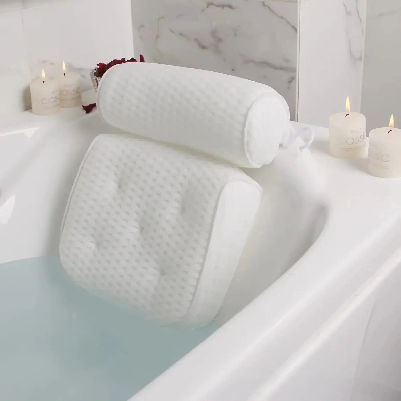 Luxurious White Bath Pillow for Relaxation and Comfort in Your Spa Experience — Lifestyle 5