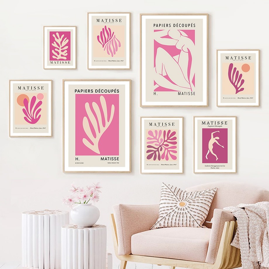 Matisse Purple Cut Outs Canvas Posters — Considered Home Styling — Front view
