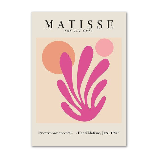 Matisse Purple Cut Outs Canvas Posters — Considered Home Styling — Lifestyle 3