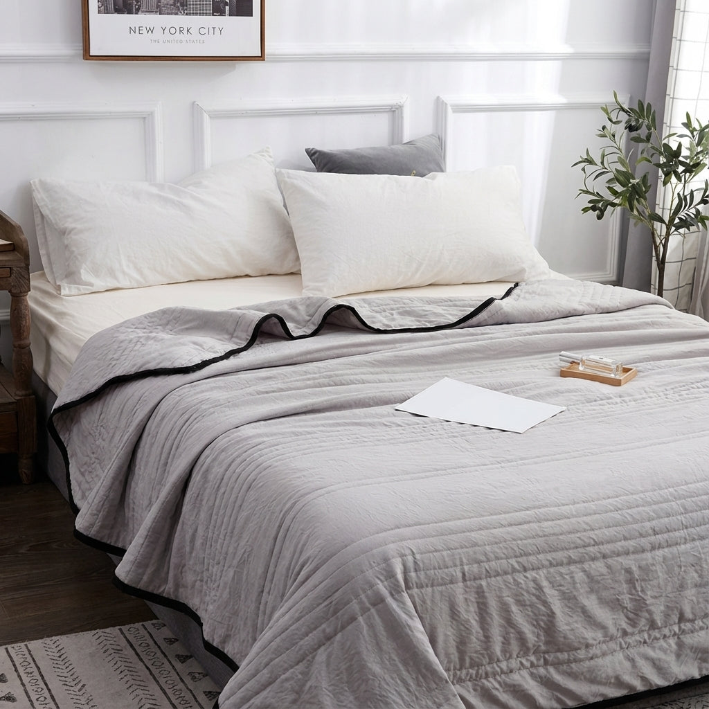 Ice Cooling Blanket — Moisture-Wicking, Channel-Stitched — Detail
