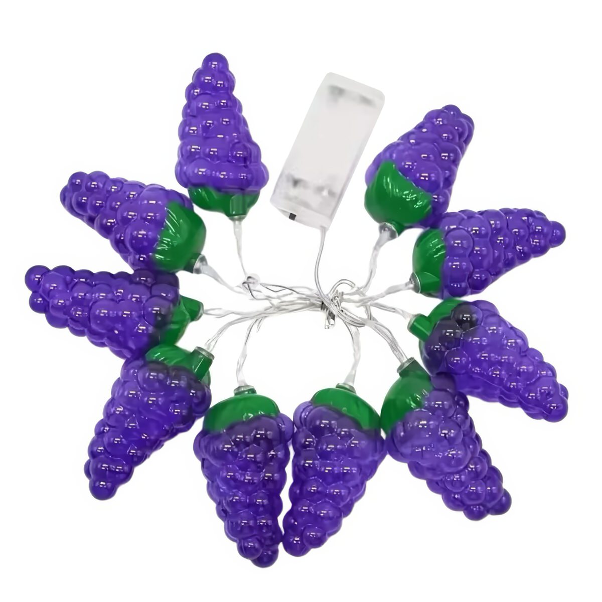 Purple Grape String Lights — Warm LED Mood Lighting for Bedside — Lifestyle 3