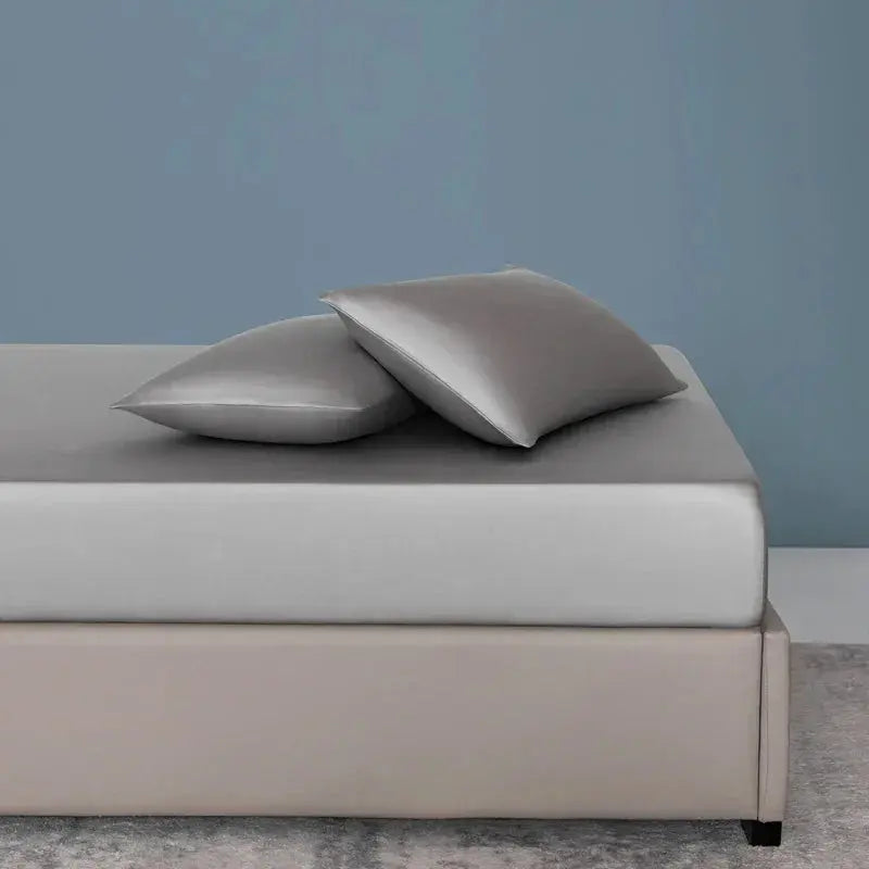 Bamboo Cooling Fitted Sheet Cover in Pink, Blue, Grey, Yellow - Available in Multiple Sizes for Comfortable Sleep — Lifestyle