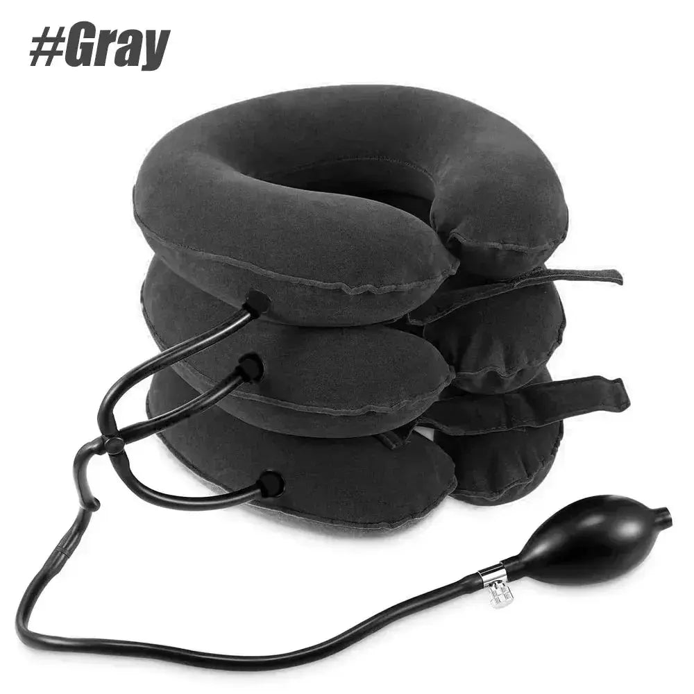 Inflatable Neck Pillow for Sleep and Recovery - Available in Brown, Red, Blue, and Purple — Lifestyle 11