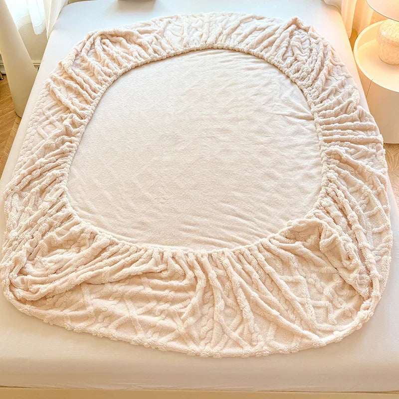 Luxe Soft Fitted Bed Sheet — Textured Cotton-Blend for All-Season Comfort — Lifestyle 9