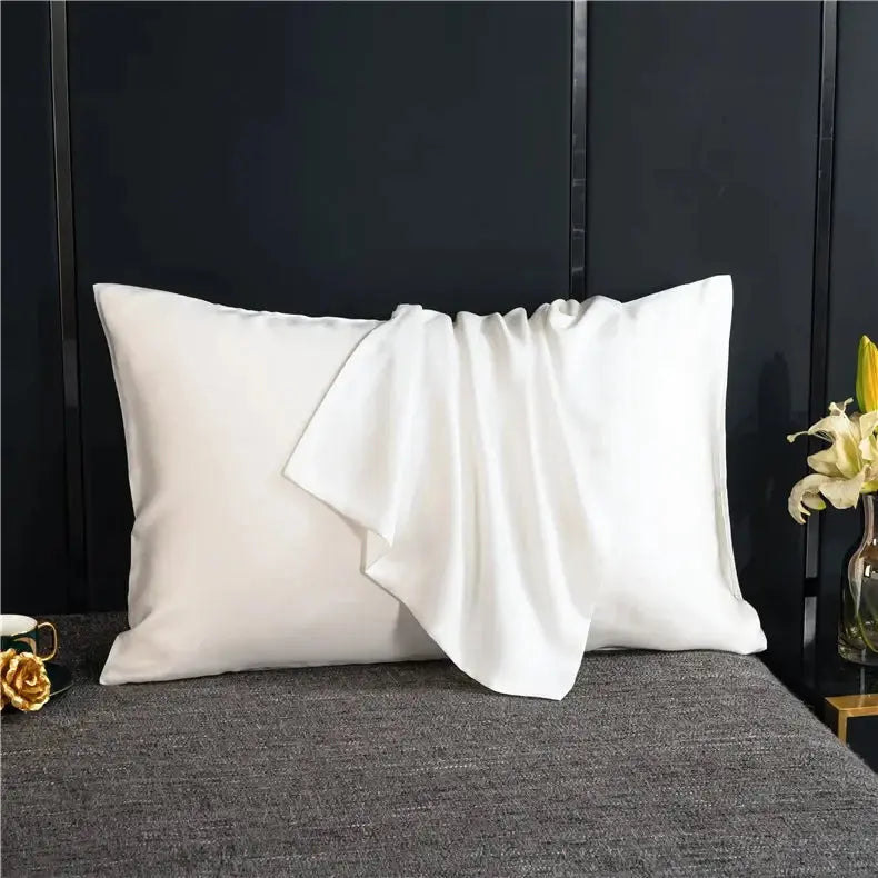 Natural Mulberry Silk Pillowcase for Hair and Skin - 20 x 30 inches in Dark Blue, Shallow Khaki, Light Pink, Red — Lifestyle 