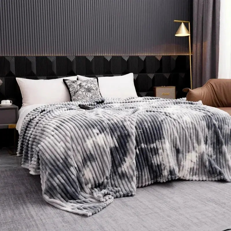 Brushed Flannel Fleece Blanket — Lifestyle 5