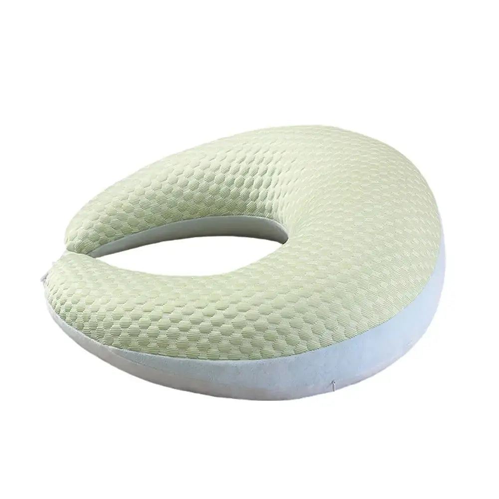 Compact Arm Support Pillow for Comfortable Reading, Crocheting, and Playing - Available in Green, Grey, Pink — Lifestyle 8