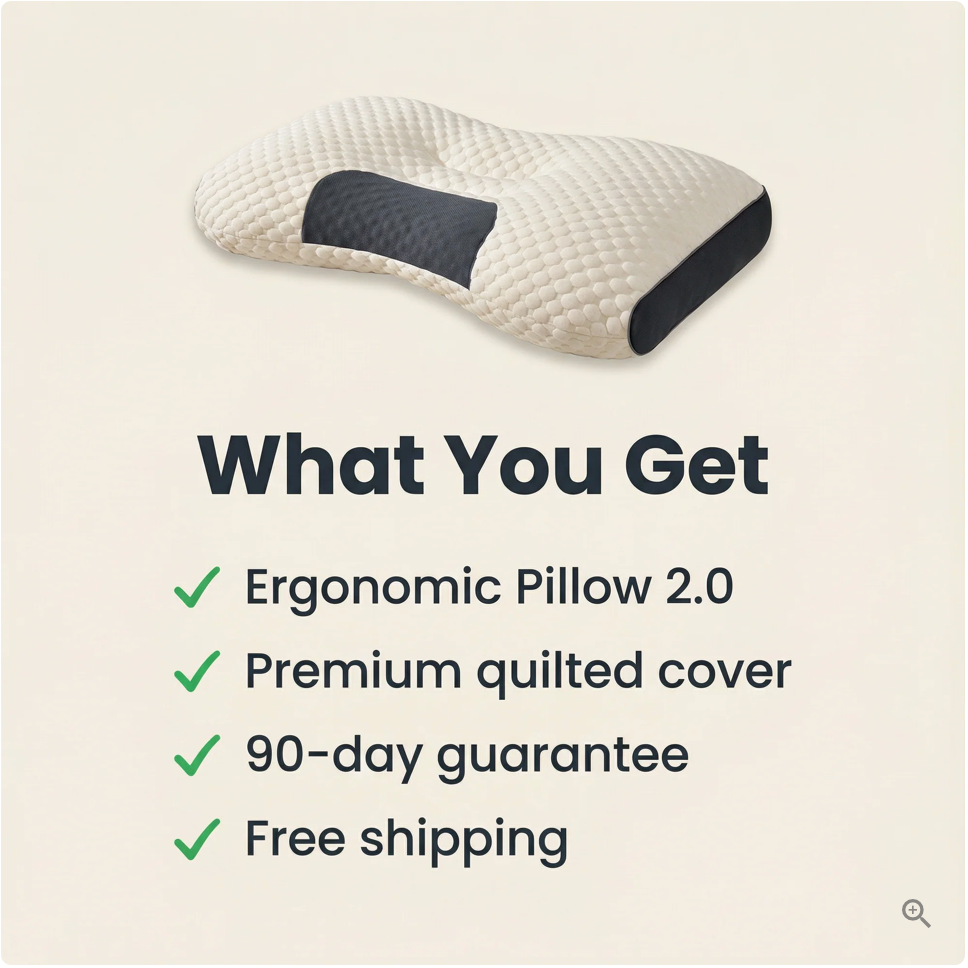 Ergonomic Pillow 2.0 — Align Your Spine, Sleep Deeply