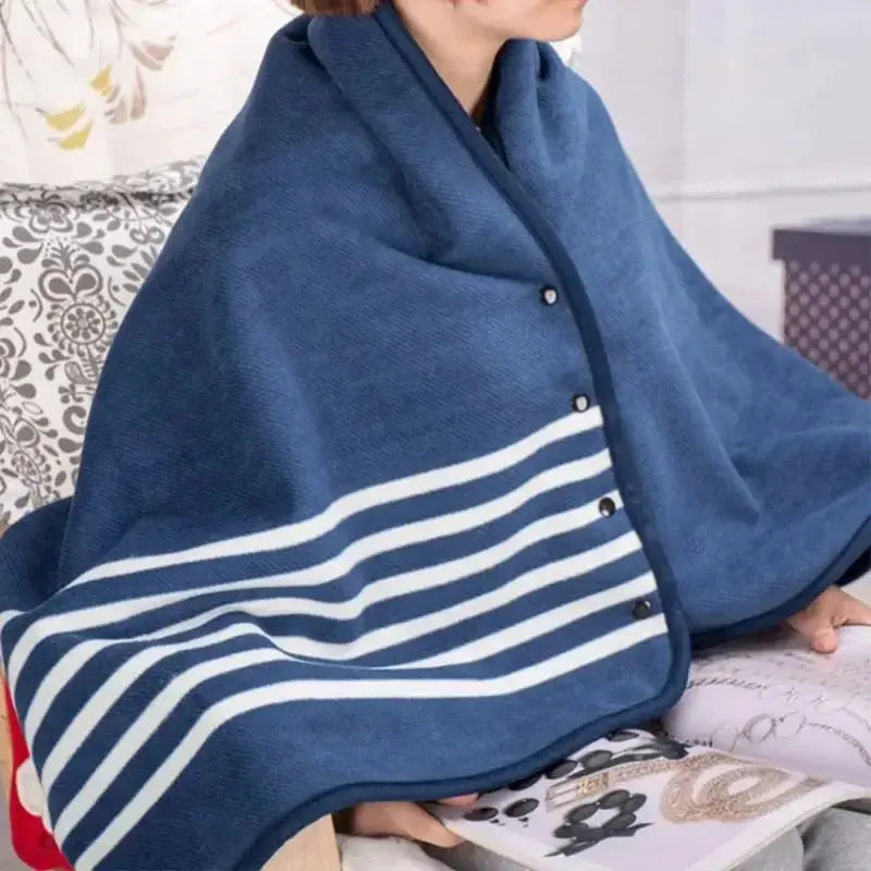 Wearable Fleece Plaid Blanket for Comfort and Warmth - Available in Multiple Colours and Sizes — Lifestyle 5