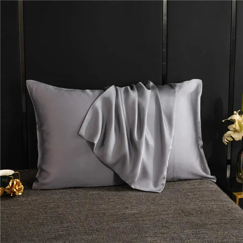 Natural Mulberry Silk Pillowcase for Hair and Skin - 20 x 30 inches in Dark Blue, Shallow Khaki, Light Pink, Red — Lifestyle 