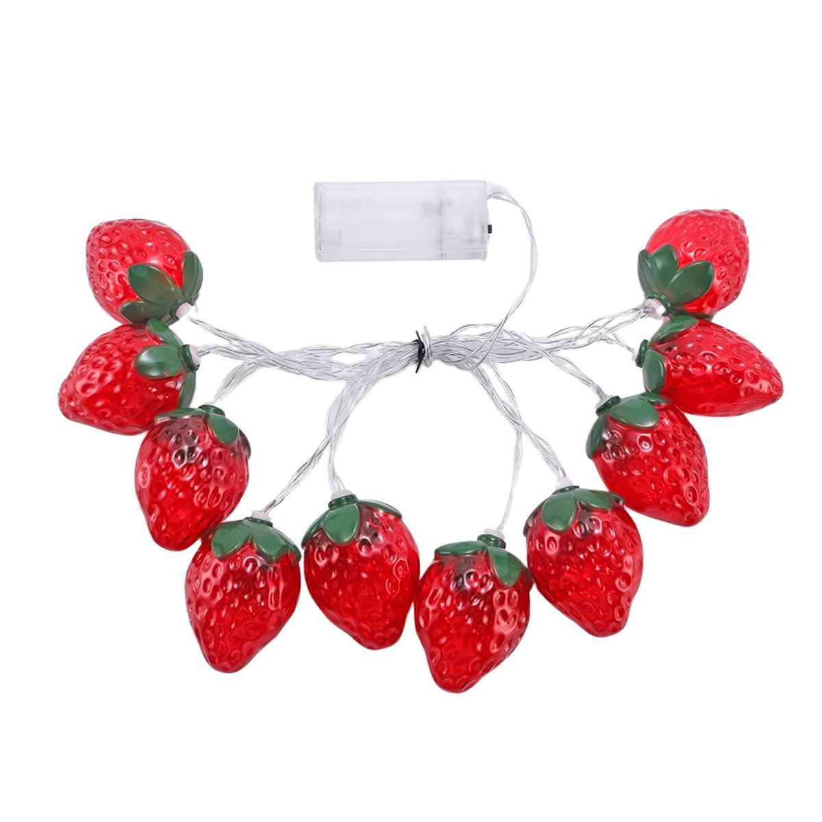 Strawberry String Lights — Warm LED Mood Lighting for Bedside — Front view