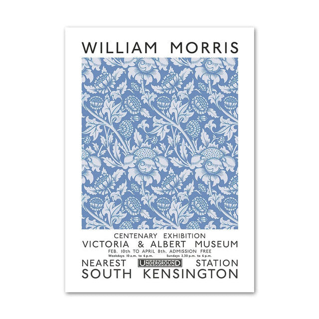 WM Blue Floral Art Canvas Posters — Considered Home Styling — Lifestyle 8