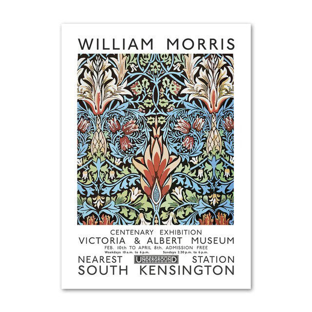 WM Blue Floral Art Canvas Posters — Considered Home Styling — Lifestyle 6