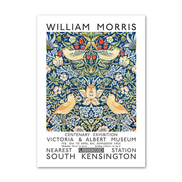 WM Blue Floral Art Canvas Posters — Considered Home Styling — Lifestyle 3