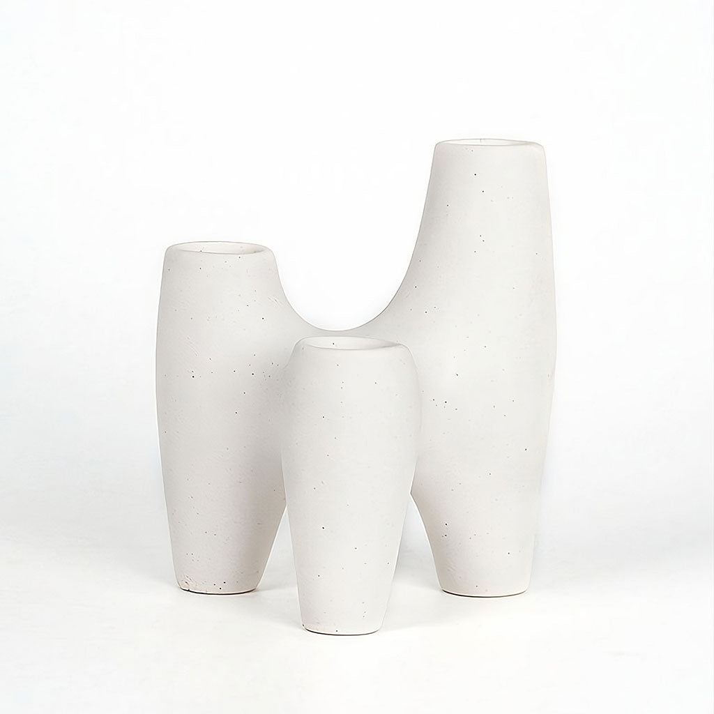 Abstract Triple Ceramic Candle Holder — Decorative Accent for Considered Styling — Lifestyle 4