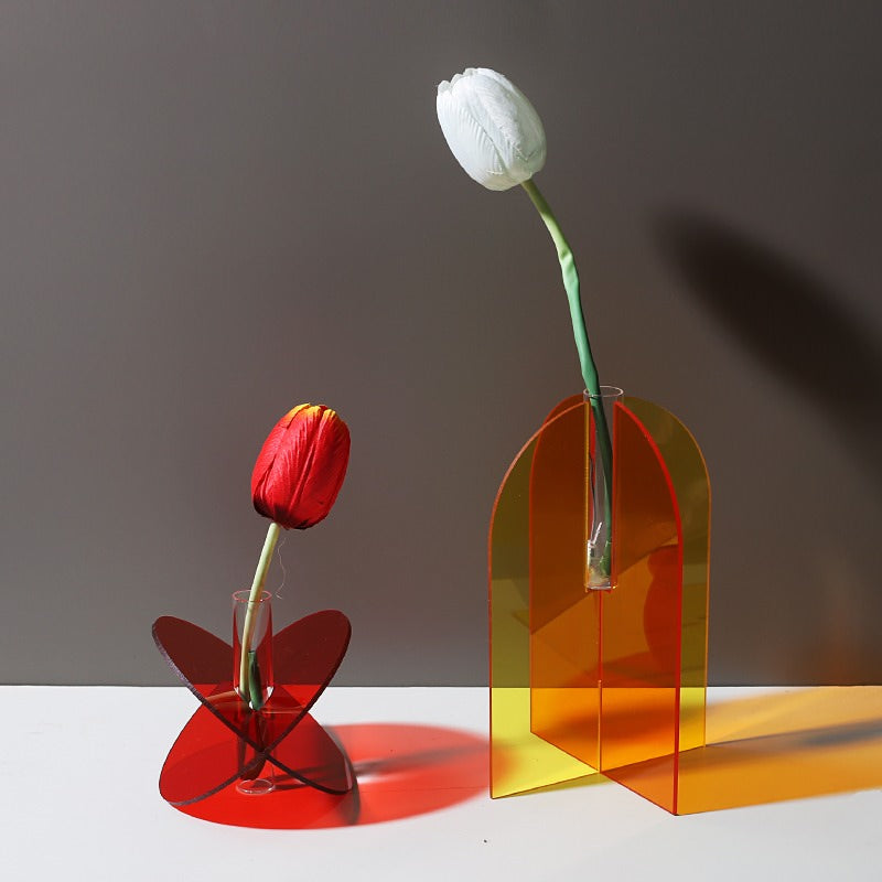 Acrylic X Modern Vase — Decorative Vase for Considered Styling — Lifestyle 2