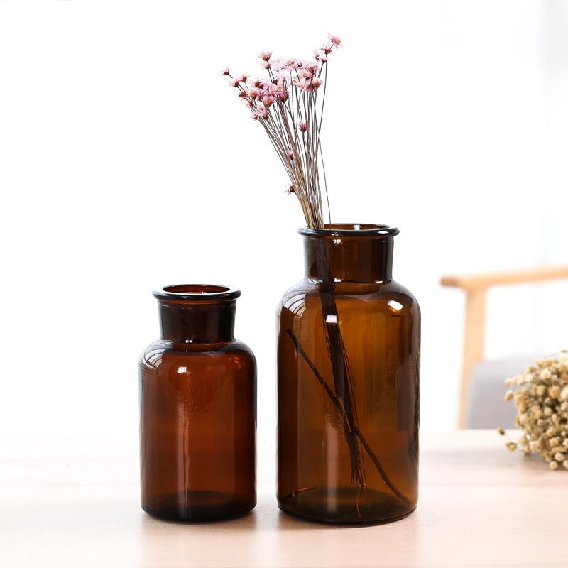 Vintage Bottle Glass Vase — Decorative Vase for Considered Styling — Detail