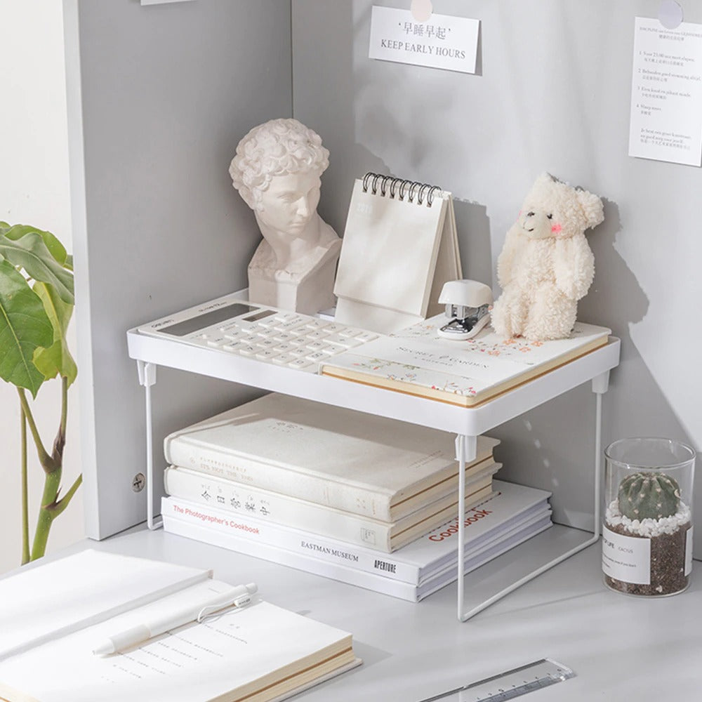 White Desktop Shelf Organizer — Considered Home Styling